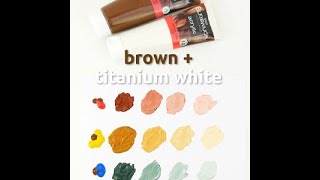 How to mix various colours with Van Bleiswijck brown acrylic paint [upl. by Rothmuller]