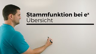 Stammfunktion ex Übersicht eFunktion Integrationsmöglichkeiten  Mathe by Daniel Jung [upl. by Grega]