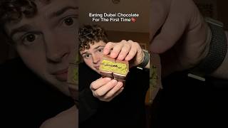 Eating The Viral Dubai Chocolate For The First Time [upl. by Gothard276]