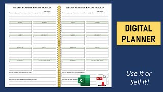 STEP by STEP Excel to PDF Create Digital Planners in PDF [upl. by Edieh]