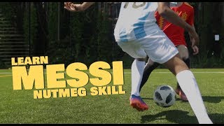 Learn Easy Messi Nutmeg Football skill [upl. by Firmin]