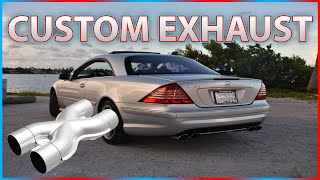 Mercedes CL55 AMG Custom Exhaust Fabrication  Secondary Cat Delete  Resonator Delete [upl. by Plerre]