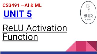 510 Rectified Linear UnitReLU Activation Function in Tamil [upl. by Rigdon]