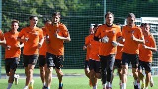 Open training session ahead of the ‪Karpaty  Shakhtar‬ game [upl. by Ardnuassac]