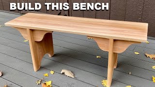 How to Build a Wooden Bench  Shaker Bench Reproduction [upl. by Neelrahs]