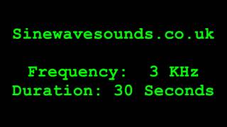 3KHz  3000 Hz Test tone  Sound  Tweeter Test [upl. by Neelie]