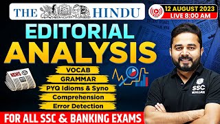 THE HINDU ANALYSIS  12 AUGUST THE HINDU EDITORIAL ANALYSIS  EDITORIAL ANALYSIS BY SANDEEP SIR PW [upl. by Nachison]