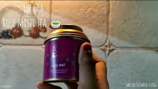 Trying OH Cha rose mint tea 🍵 Sahithi Sashank Vlogs [upl. by Grory]