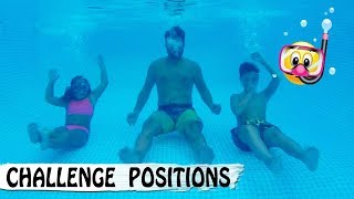 PISCINE CHALLENGE  Poses sous leau  Family vlog [upl. by Dail]