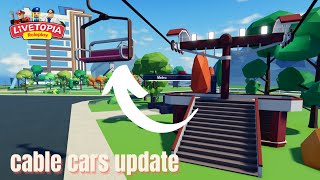 LIVETOPIA CABLE CARS UPDATE  UPDATE 133 Livetopia Roleplay Roblox [upl. by Noskcaj90]