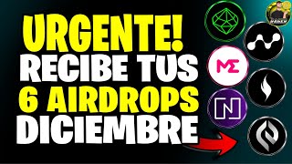 🚀 URGENTE 6 AIRDROPS CONFIRMADOS PARA DICIEMBRE 💥 RECIBE TU AIRDROP 🚀 MAGIC EDEN HYPERLIQUID [upl. by Ennej10]