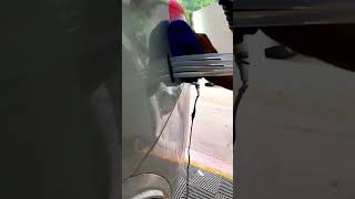 Repair process of car exterior dents with rubber rods [upl. by Phedra41]