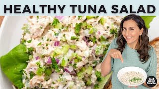 BEST HEALTHY TUNA SALAD  light quick amp easy [upl. by Orbadiah732]