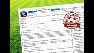 Licences FFF  Remplir le formulaire dématérialisé [upl. by Aliel181]