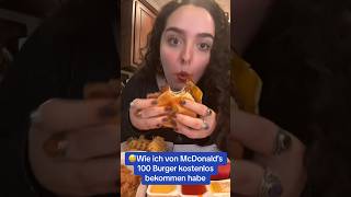 😅Wie ich von McDonald’s 100 Burger kostenlos bekommen habe furdich lustig fy prank ayliva [upl. by Asirrom]