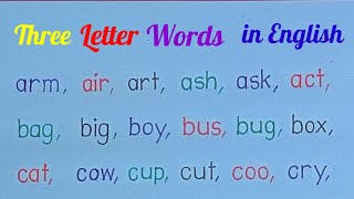 Three Letter Words  Learn to Read 3 Letter Words  Preschool Learning  WriterM43  Part1 [upl. by Jolie]