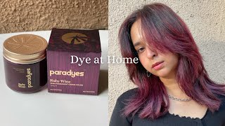 Trying SemiPermanent Red Hair Color From Paradyes  Ruby Wine [upl. by Tanney]