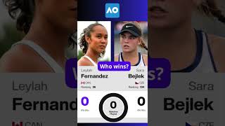 Tennis WTA Australian Open 2024 Round of 128 Fernandez vs Bejlek shorts [upl. by Ytissahc]