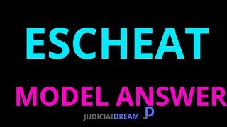 HINDU LAW  MODEL ANSWER DOCTRINE OF ESCHEAT [upl. by Ecaj703]