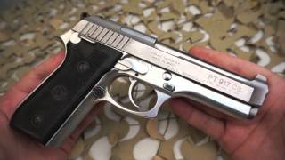 Taurus PT917CS Stainless PT92 Compact Beretta 92 9mm Clone Overview  Texas Gun Blog [upl. by Wrightson]