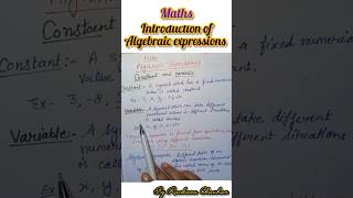 Introduction of algebraic expressions class8maths class8 class7 algebricexpression [upl. by Nailil]