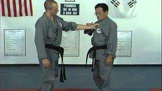 Hapkido Center Chest Grab Techniques 1 Thru 5 Ji Han Jae [upl. by Ardnuaed]