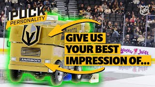 NHL Stars Do Their Best Zamboni Impression  Puck Personality [upl. by Oludoet]