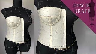 How To Drape A Bra Cup Bodice using a dress form [upl. by Trovillion]