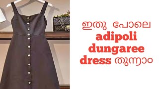 Dungaree Dress Cutting and Stitching [upl. by Sashenka]