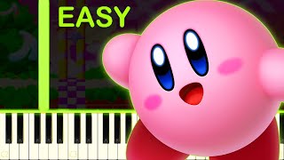 KIRBY THEME  EASY Piano Tutorial [upl. by Frear901]