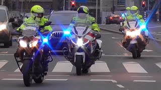 Politieacademie oefent spoedritten met motor door Rotterdam [upl. by Cresida]