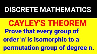 cayleys theorem in group L40 algebra BSc third semesterupsc maths optionalcsir netIIT jam [upl. by Iddet]