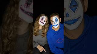 Čija maska je bolja🤡 viral video halloween facepaint spookyseason [upl. by Ennoval]