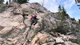 Climbing a route from Basin Lake to Fizzle Lake on the Beartooth Plateau in Montana August 2024 [upl. by Petronilla]