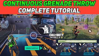 CONTINUOUS GRENADE THROW SETTING INDEPTH EXPLANATION IN COD MOBILE BR [upl. by Lindemann]