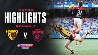 Hawthorn v Melbourne Highlights  Round 2 2024  AFL [upl. by Infield155]