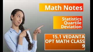 statistics quartile deviation 151 Vedanta opt math class 9 2081 [upl. by Kcerb]