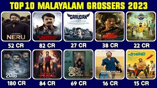 Top 10 Malayalam Highest Grossing Movies Of 2023  Malayalam Box Office 2023  Mohanlal  Mammootty [upl. by Margit679]