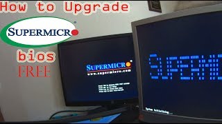 How To Upgrade Bios version for SuperMicro Motherboards Create bootable DOS X9SRLF [upl. by Rieth]