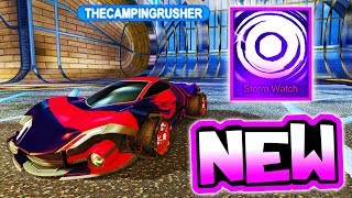 Using NEW quotSTORM WATCHquot Mystery Decal  Rocket League Victory Update [upl. by Kunin]