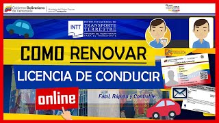 Cómo RENOVAR la LICENCIA DE CONDUCIR por Internet en Venezuela 🚗 [upl. by Retsbew]