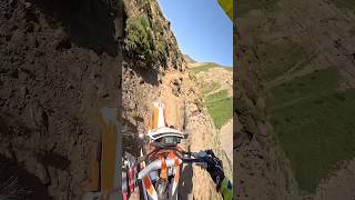 This biker rides one of the craziest trails you’ve ever seen 😱 via motoiranig [upl. by Nathanil]