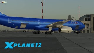 XPlane 12 Setting up a Long Haul Flight with the Stock A330300  LIRF  KMIA  Meta Quest 3 [upl. by Shelli]