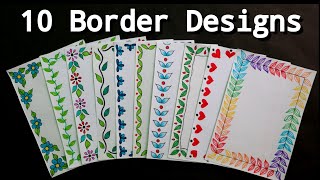 10 Border DesignsBorder Designs for Project File10 Quick and Easy Border Design ideas [upl. by Oisor424]