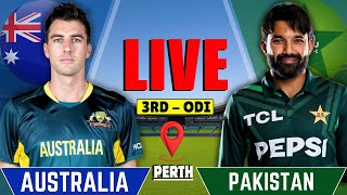 Pakistan vs Australia 3rd ODI  Live Cricket Match  PAK vs AUS Live Match Today  PAK Batting [upl. by Ilka953]