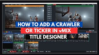 How to create Text Scrolling Text News Ticker or crawler in vMix Title Designer  Vmix Tutorial [upl. by Nothgiel]