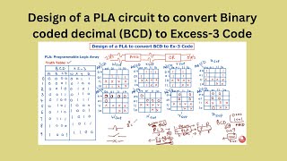 323 Design of a PLA circuit to convert Binary coded decimal BCD to Excess3 Code [upl. by Mittel9]