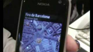 Nokia 6210 Navigator GPS functions hands on MWC 2008 [upl. by Yltsew477]