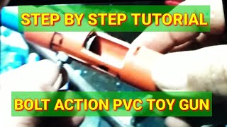 HOW I MAKE A PVC TOY GUN BOLT ACTION AT FIRST TIME STEP BY STEP PART 1  CARAMIL TV [upl. by Penrod]