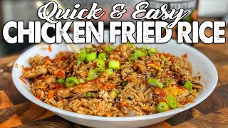 How To Make Chicken Fried Rice  Blackstone Griddle [upl. by Ellsworth]